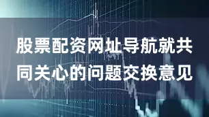 股票配资网址导航就共同关心的问题交换意见